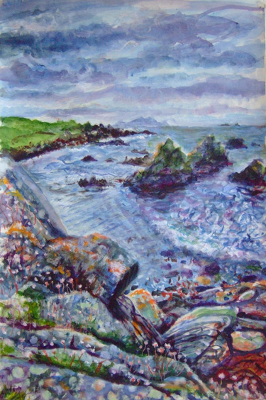 A Glinder at Foula,acrylic,35.5×22.5