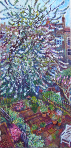 Cherry Blossom( Eddie’s view),oil,35×18